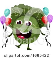 Poster, Art Print Of Cabbage With Balloons