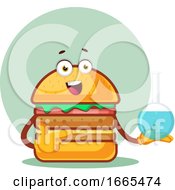 Poster, Art Print Of Burger Is Holding A Laboratory Flask