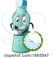 Bottle Is Holding Clock