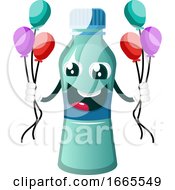 Poster, Art Print Of Bottle Is Holding Balloons