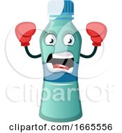 Poster, Art Print Of Bottle Is Wearing Boxing Gloves