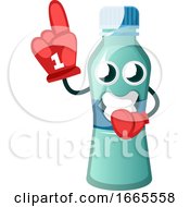 Poster, Art Print Of Bottle Is Wearing Cheering Glove