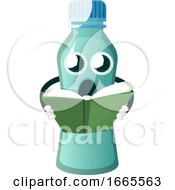Poster, Art Print Of Bottle Is Reading A Book