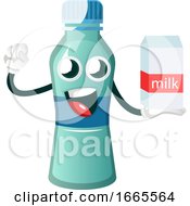 Poster, Art Print Of Bottle Is Holding Milk