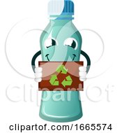 Poster, Art Print Of Bottle Is Holding Recycle Sign