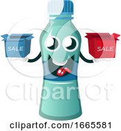 Poster, Art Print Of Bottle Is Holding Sale Boxes
