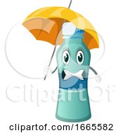 Poster, Art Print Of Bottle Is Holding An Umbrella