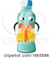 Poster, Art Print Of Bottle Is Holding Present