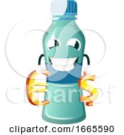 Poster, Art Print Of Bottle Is Holding Currency Signs