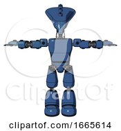 Droid Containing Flat Elongated Skull Head And Light Chest Exoshielding And Prototype Exoplate Chest And Light Leg Exoshielding Blue Halftone T Pose