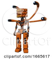 Automaton Containing Dual Retro Camera Head And Cube Array Head And Light Chest Exoshielding And Blue Eye Cam Cable Tentacles And No Chest Plating And Prototype Exoplate Legs