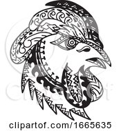 Rooster Head Tribal Tattoo Style by patrimonio