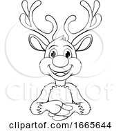 Poster, Art Print Of Christmas Reindeer Cartoon Character