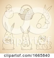 Bunny Rabbits And Easter Basket by cidepix