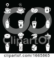 Black And White Coffee Icons