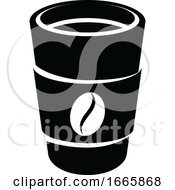 Poster, Art Print Of Black And White Take Out Coffee Cup