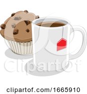 Poster, Art Print Of Coffee Mug And Muffin