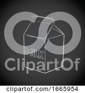 Milk Carton On A Blackboard by cidepix