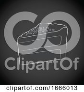Slice Of Cake On A Chalkboard by cidepix