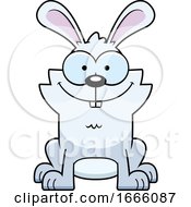 Poster, Art Print Of Cartoon White Bunny Rabbit