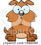 Poster, Art Print Of Cartoon Surprised Brown Dog