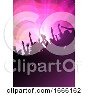 Poster, Art Print Of Abstract Background With Party Crowd