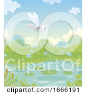 Poster, Art Print Of Mosquito Over A Pond