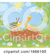 Poster, Art Print Of Beetle And Worm