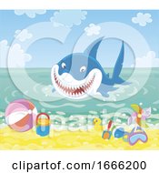 Poster, Art Print Of Shark At A Beach