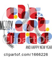 Poster, Art Print Of Merry Christmas And Happy New Year Greeting