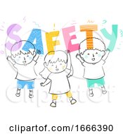 Poster, Art Print Of Kids Safety Illustration