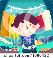 Poster, Art Print Of Kid Boy Appropriate Clothes Closet Illustration