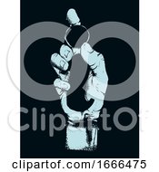 Hand Information Stencil Illustration