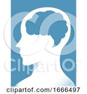 Poster, Art Print Of Brain Man Communicate Speech Bubble Illustration