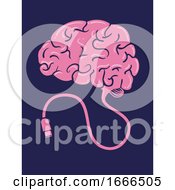 Poster, Art Print Of Brain Usb Illustration