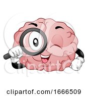 Poster, Art Print Of Mascot Brain Search Illustration