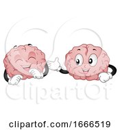 Poster, Art Print Of Brain Mascot Communication Illustration