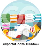 Poster, Art Print Of Household Chores Match Clean Socks Illustration