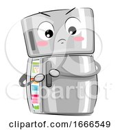 Poster, Art Print Of Mascot Refrigerator Full Illustration