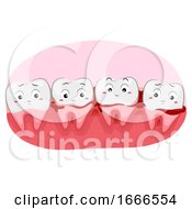 Poster, Art Print Of Teeth Mascot Bleeding Gums Illustration