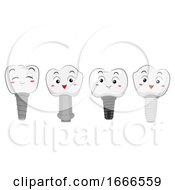 Poster, Art Print Of Teeth Mascot Tooth Implant Illustration
