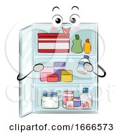 Mascot Medicine Cabinet Organize Illustration