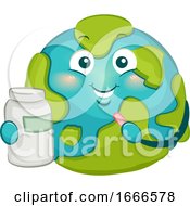 Poster, Art Print Of Mascot Big Earth Pills Illustration