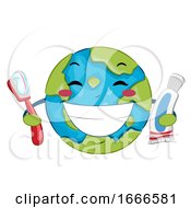 Poster, Art Print Of Earth Toothbrush Toothpaste World Oral Health Day