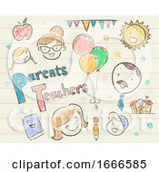 Poster, Art Print Of Parent Teacher School Festival Sketch Illustration