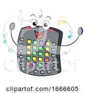 Electronic Drum Pad Mascot Illustration