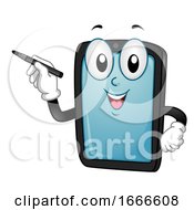 Poster, Art Print Of Mascot Tablet Digital Pen Illustration