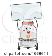 Sperm Bank Board Mascot Illustration