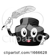 Mascot Ink Quill Illustration