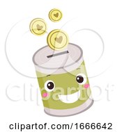 Poster, Art Print Of Donation Coin Bank Mascot Illustration